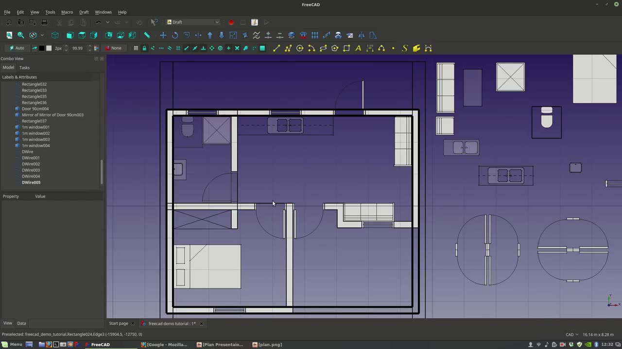 Creating 2d plans with cad