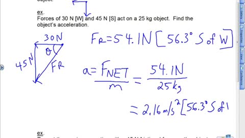 Newton's 2nd Law in 2-D Lesson