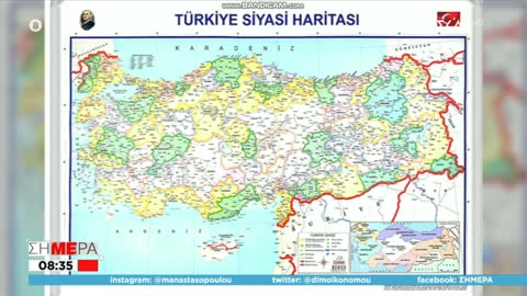 Η γραμμή Ελλάδας Τουρκίας που εμφάνισαν οι Τούρκοι