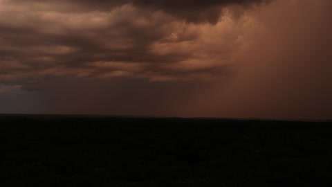 Rain at sunset