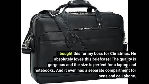 Leather Briefcase for Men 17 Inch #Laptop Crossbody-Overview