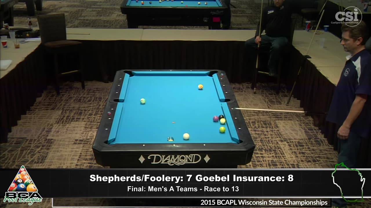 FINALS: Shepherds⁄Foolery vs Goebel Insurance - Set #1 ▸ 2015 BCAPL Wisconsin State Championships