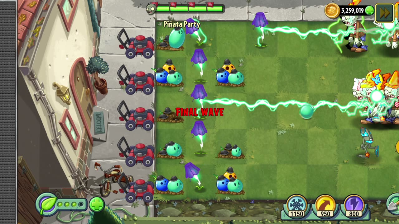 PvZ 2 - Piñata Party - April 19, 2024 - Level 1 Plants