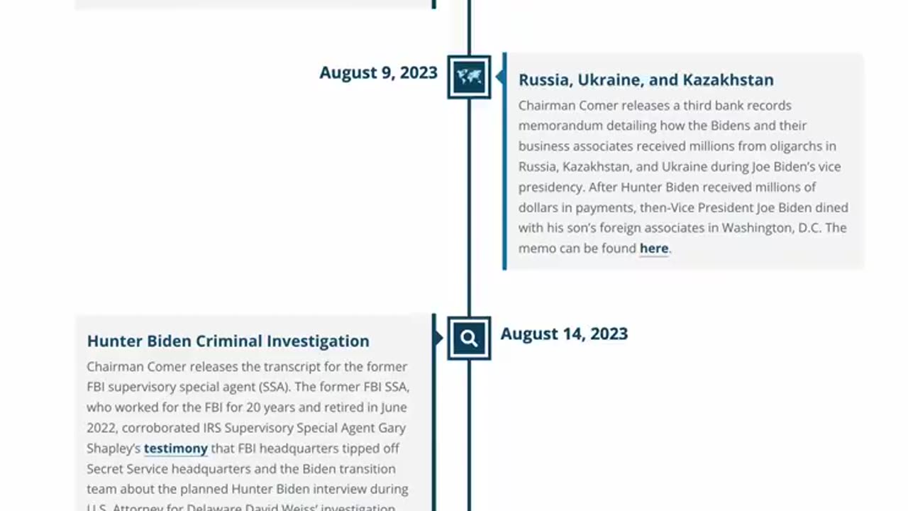 A Timeline of Crooked Joe's Influence Peddling