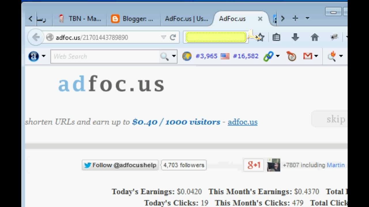 Earn money adfoc.us