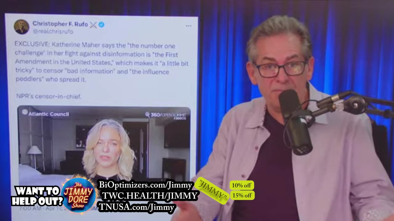 CFR, WHO Baphomet Katherine Maher, "seeking truth is not the right place to start" ◯ Jimmy Dore