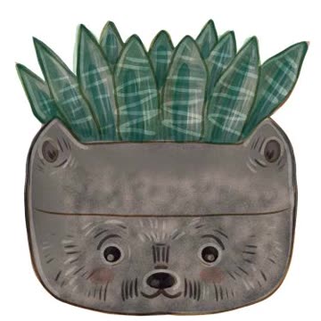 Small flowerpot with a dog, illustration ;-)