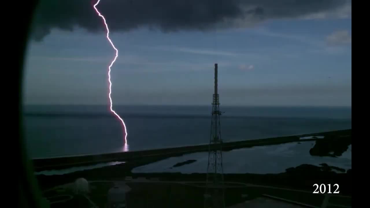 Slightning Strikes at NASA Kennedy space center....