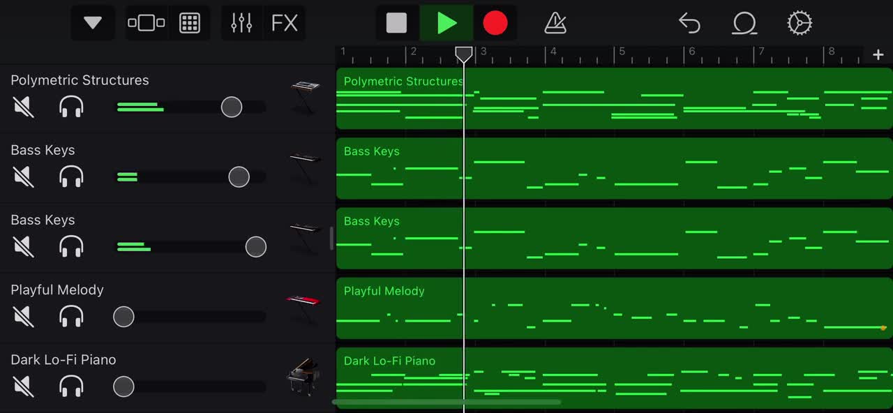 Morning Exercise (Making Music in GarageBand on iPhone)