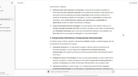 ChatGTP conversación 28.09.2024 - Entidad soberana, deuda soberana, clausula de aceleración, embargo