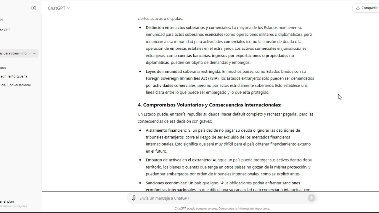 ChatGTP conversación 28.09.2024 - Entidad soberana, deuda soberana, clausula de aceleración, embargo