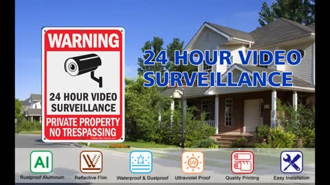 Review: TICONN 4-Pack 24 Hour Video Surveillance Sign, No Trespassing Aluminum Warning Sign, 10...