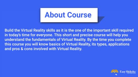 Introduction To Virtual Reality Tutorial | Online Certification Course | Enroll @easyshiksha.com