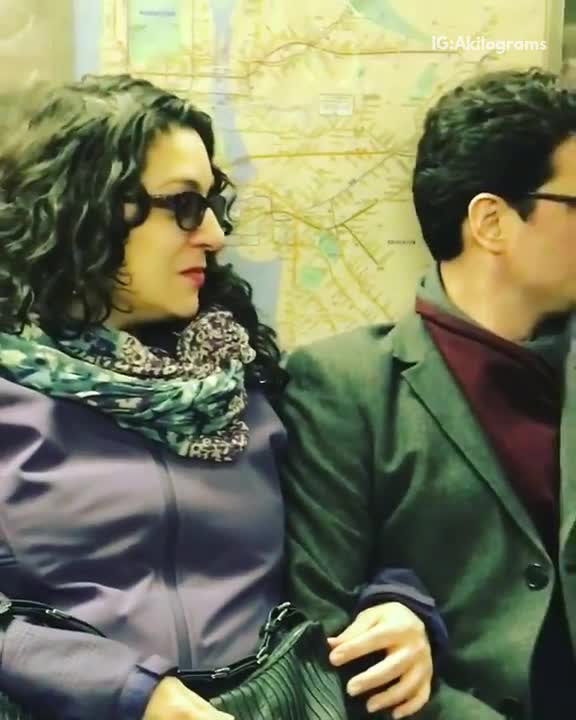 Man makes smoothies on subway train