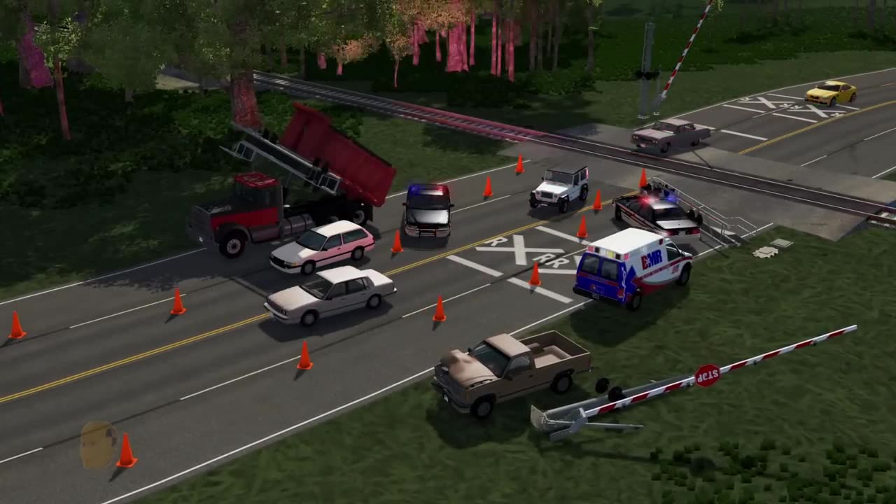 Train Close Calls & Near-Miss Accidents _ BeamNG.drive