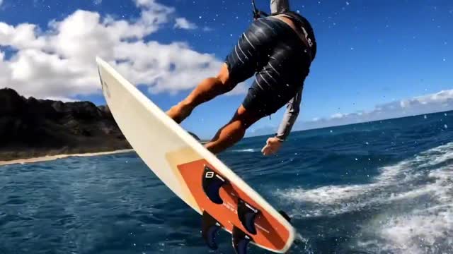 Kite surfing can also be played like this