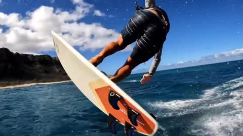 Kite surfing can also be played like this