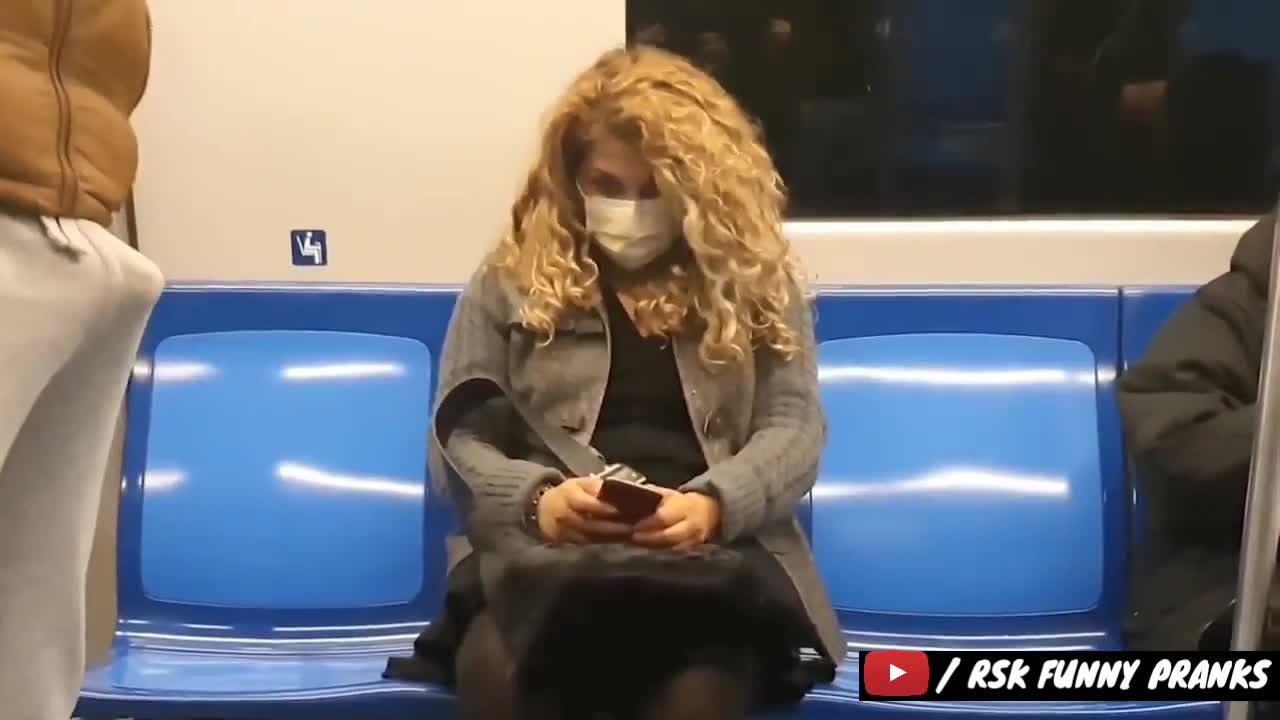 Best funny prank in train way