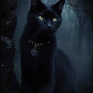 Black Cat | Witch Cat | Mysterious Atmosphere | Gothic Art | Digital Art | AI Art #blackcat #gothic