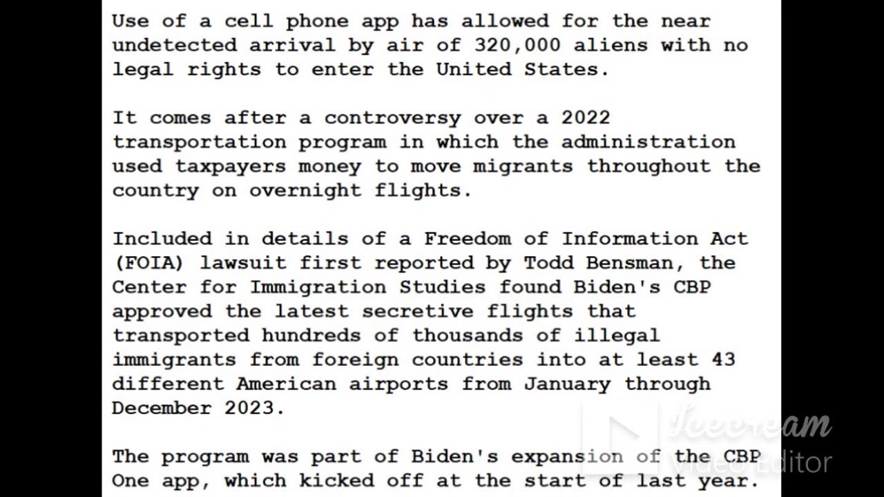 24-0304 - Biden Admin ADMITS to flying in 320,000 Illegal Immigrants into Undisclosed U.S. Cities