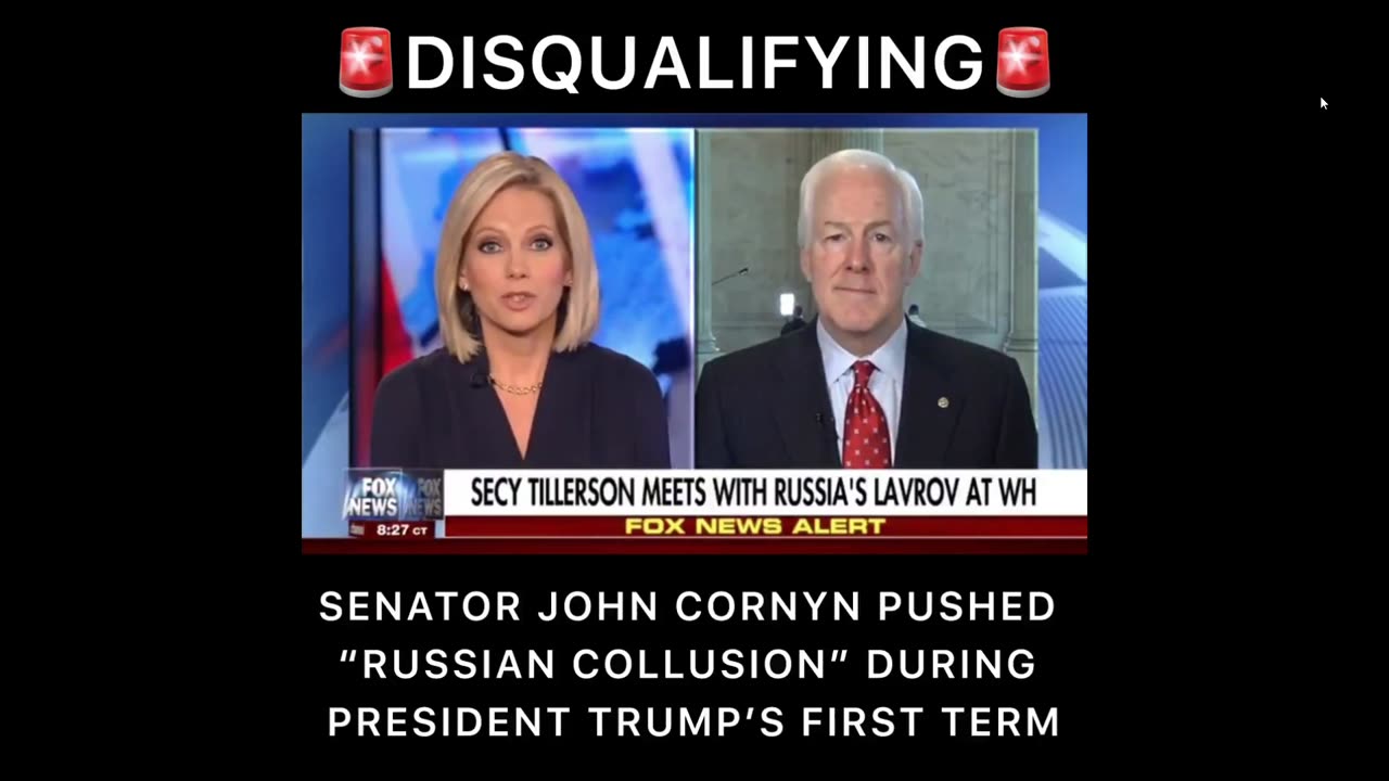 UNACCEPTABLE for Senate Leadership: Sen John Cornyn was A Russia Hoaxer