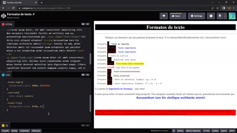 Formateando texto