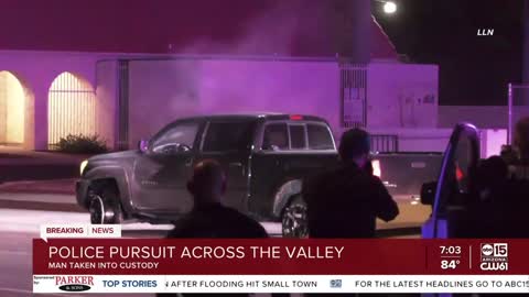 Man in custody after kidnapping, police pursuit in West Valley