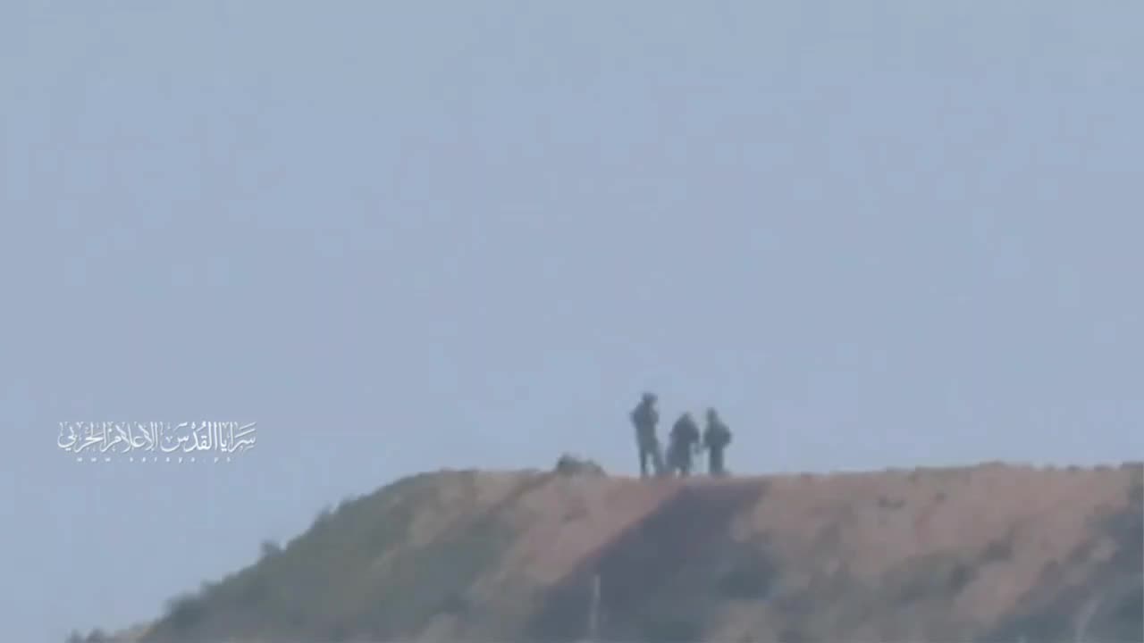 Palestinian resistance fighters targeting Israeli positions in northern Gaza Strip