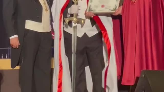 Sir Wayne Allyn Root being Knighted at ceremony 6/5/22