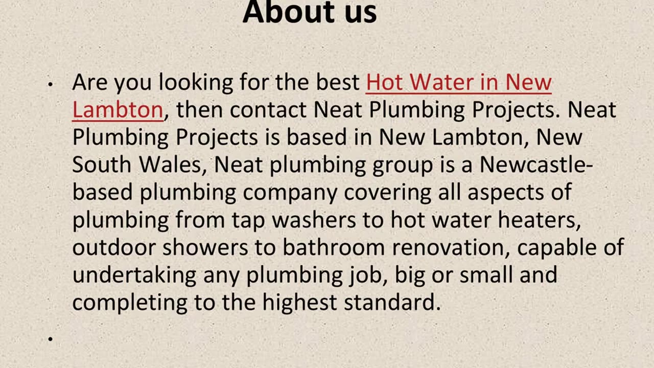 Get The Best Hot Water in New Lambton.