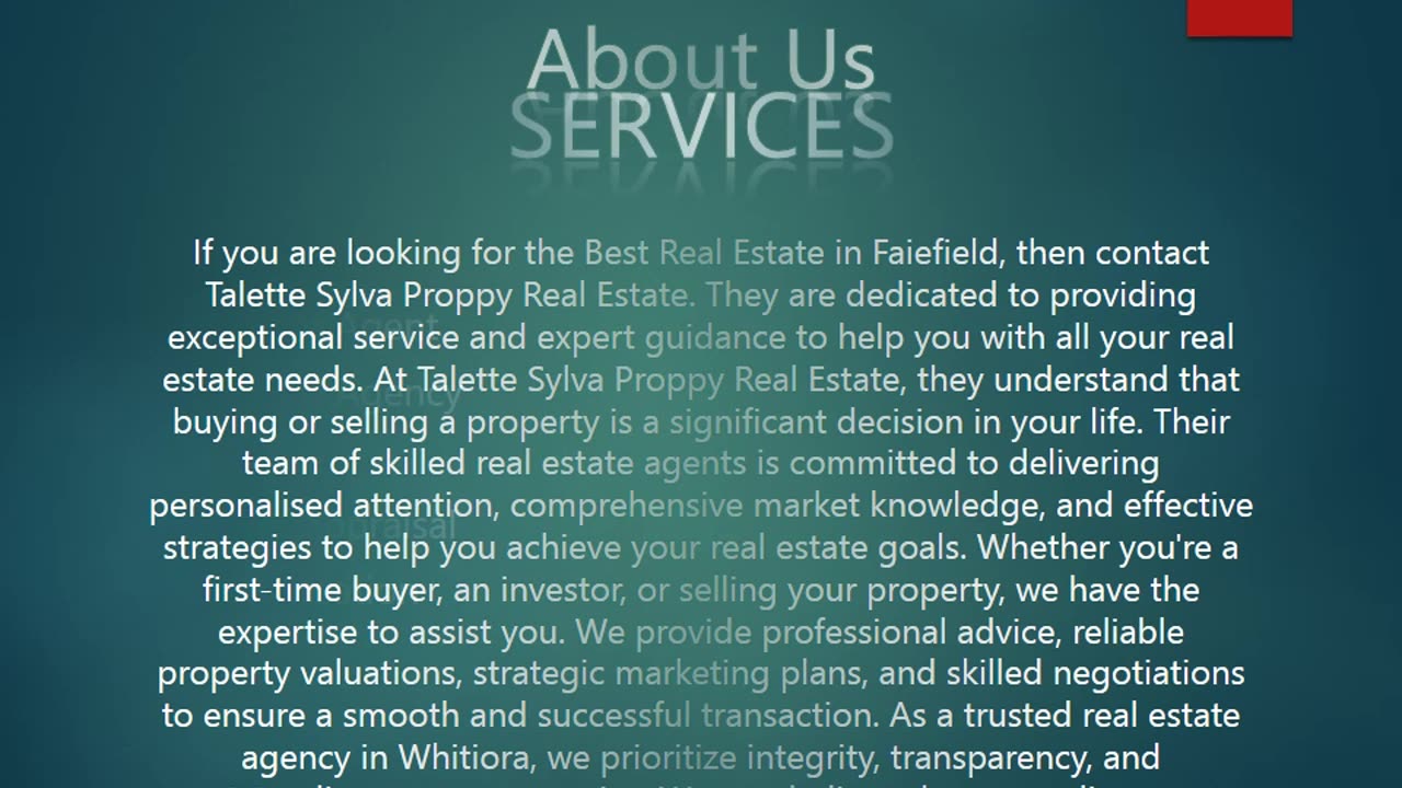 Best Real Estate in Faiefield