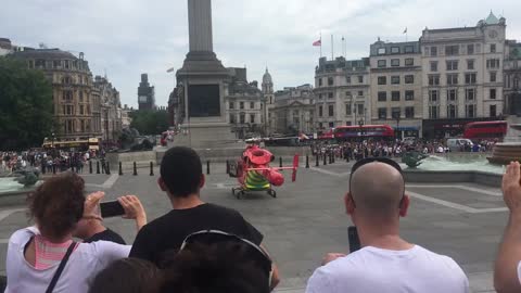 Air Ambulance Lands in Busy Square