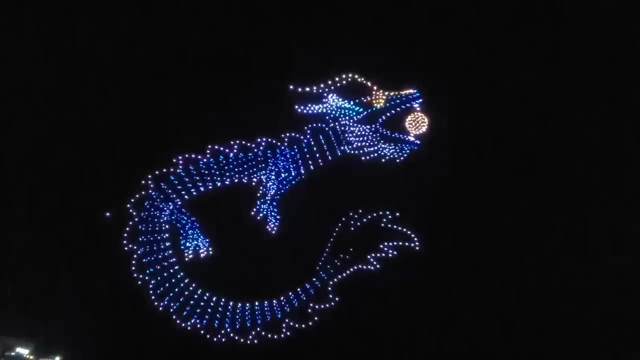 drone show in the new year 2024