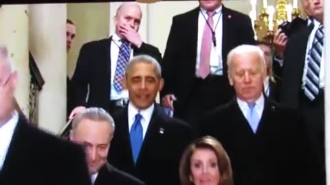 Obama and Biden LAST WALK TOGETHER at Trump Inauguration