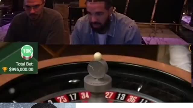 DRAKE WINS $17 MILLION PLAYING ROULETTE