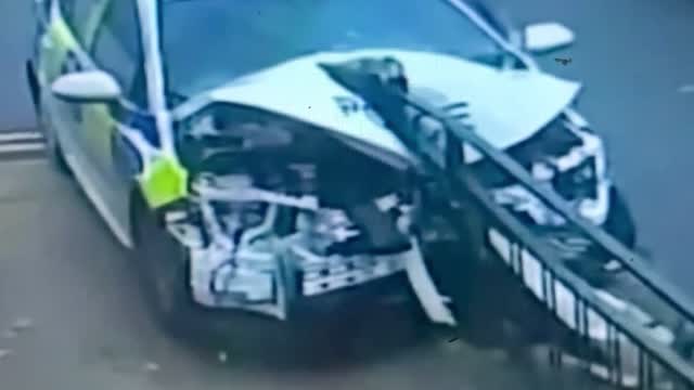 Police car crash