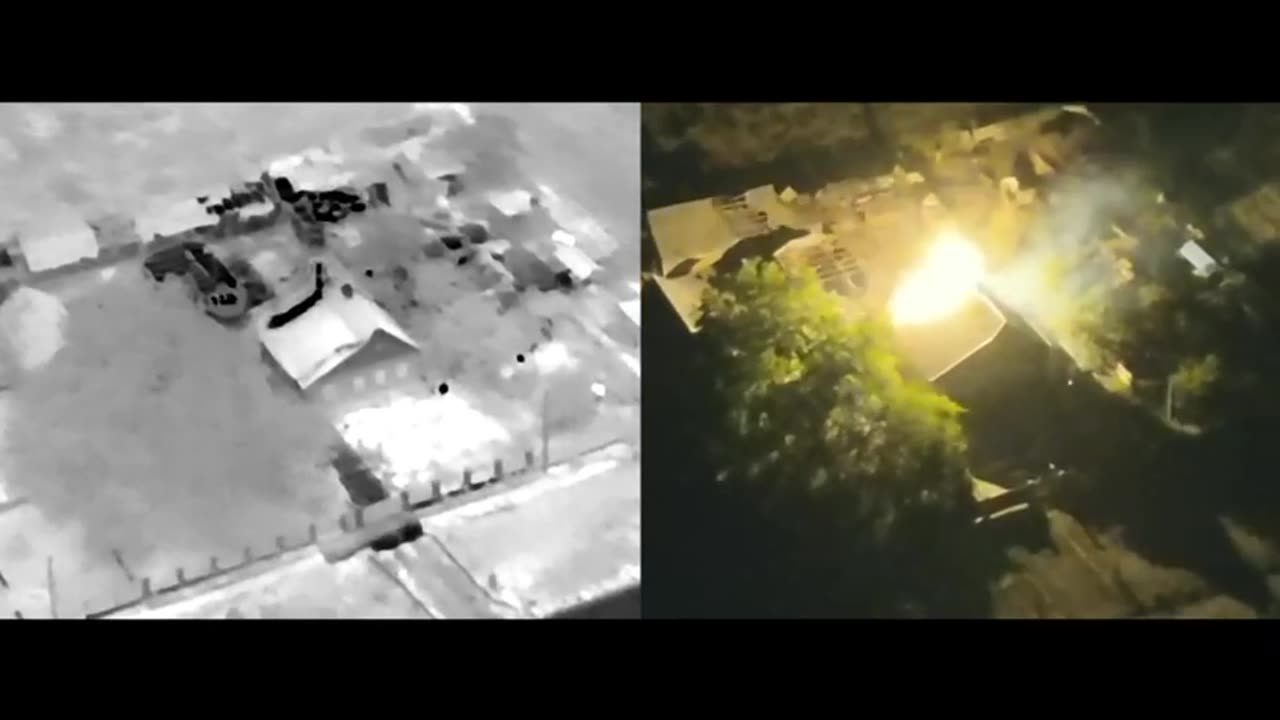 Ukrainian Thermite Drones Lighting Up Russian Occupied Buildings