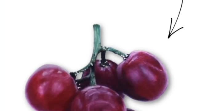 HOW TO DRAW RED GRAPES WITH PENCIL COLOR