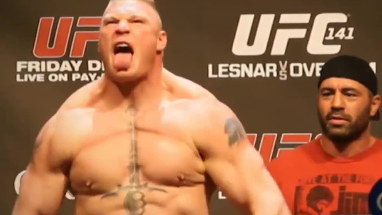 Joe rogan react to brock lesnar weight in