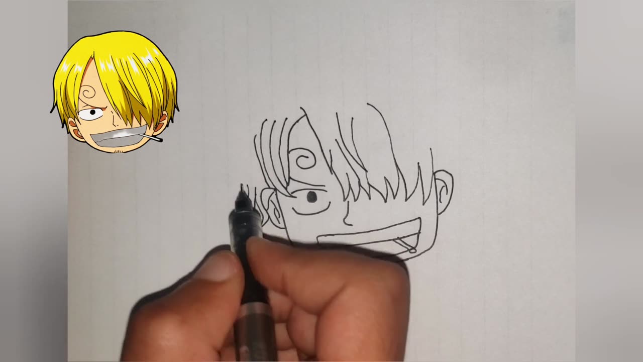 How to draw Sangi in One Piece