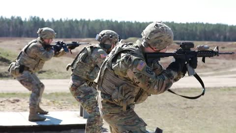 U.S. Army Soldiers Conduct Short-Range Rifle Training
