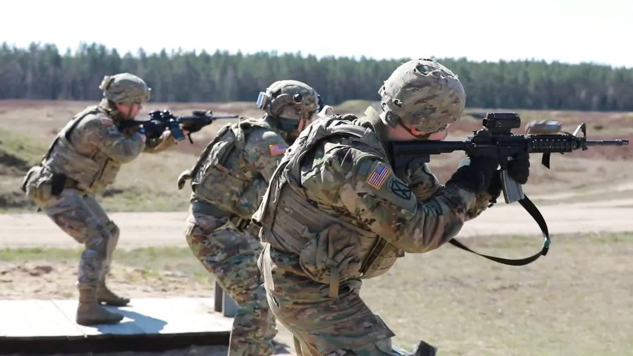 U.S. Army Soldiers Conduct Short-Range Rifle Training