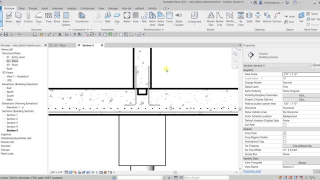 REVIT STRUCTURE 2022 LESSON 29 - HOW TO SKETCH REINFORCEMENT