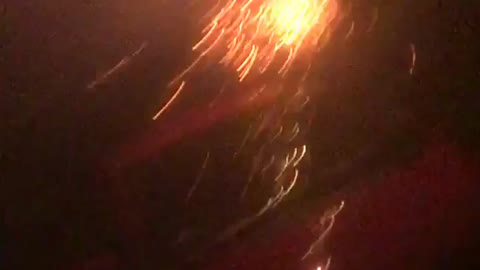 Beard selfie gets shot from behind by roman candle