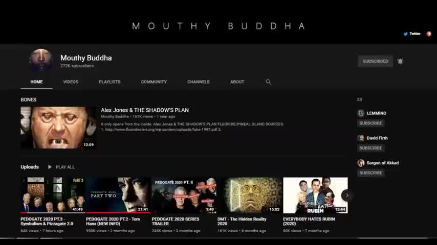 PEDOGATE 2020 MOUTHY BUDDHA / FULL DOCUMENTARY