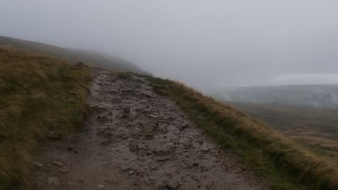 The Start of The 3 Peaks Adventure 2023 Ingleborough On top of the Ingleborough Clouds 54