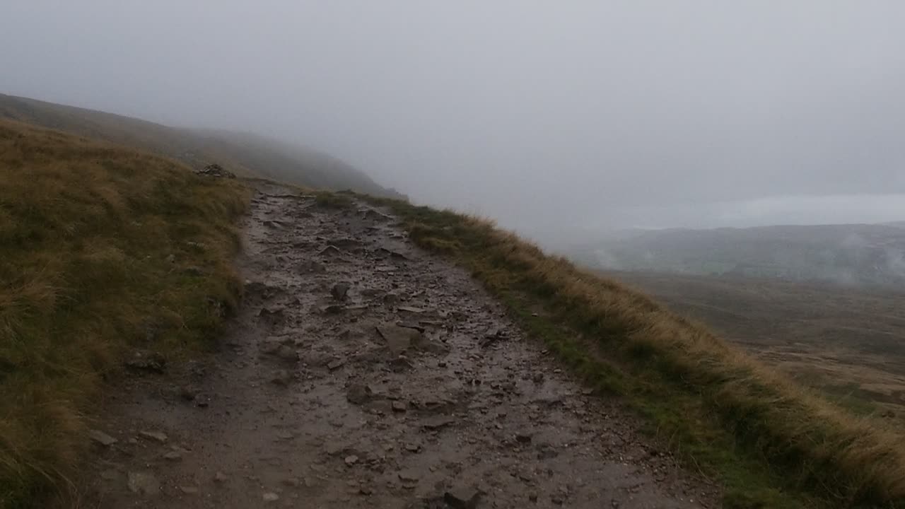 The Start of The 3 Peaks Adventure 2023 Ingleborough On top of the Ingleborough Clouds 54