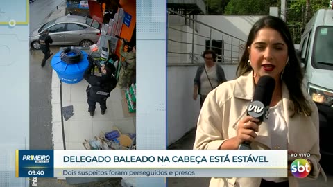 Delegado da PF baleado na cabeça no Guarujá (SP) passa por cirurgia - Primeiro Impacto (16-08-23)