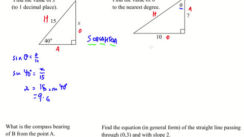 Revision of Trigonometry and Linear Relationships