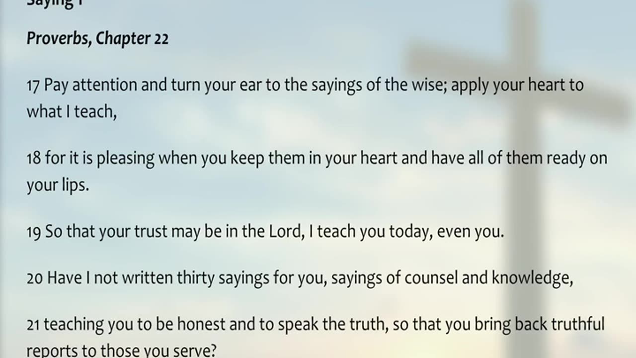30 Saying of the Wise - Saying 1
